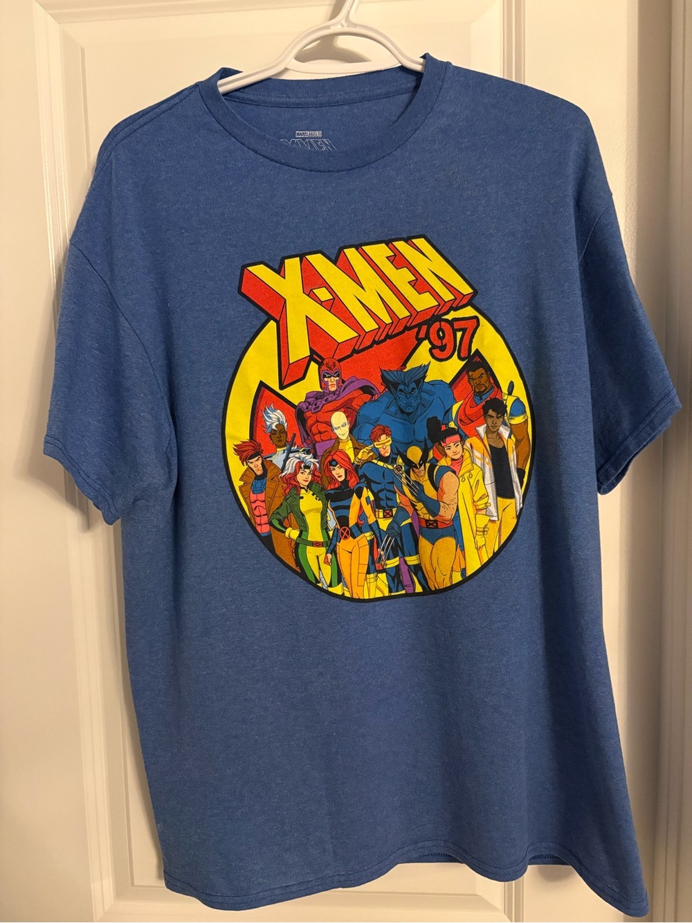 Marvel Studios X-Men '97 Men's Size L Blue Graphic T-Shirt Wolverine Cyclops